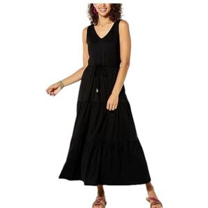 C Wonder by Christian Siriano Black Tiered Maxi Dress MP